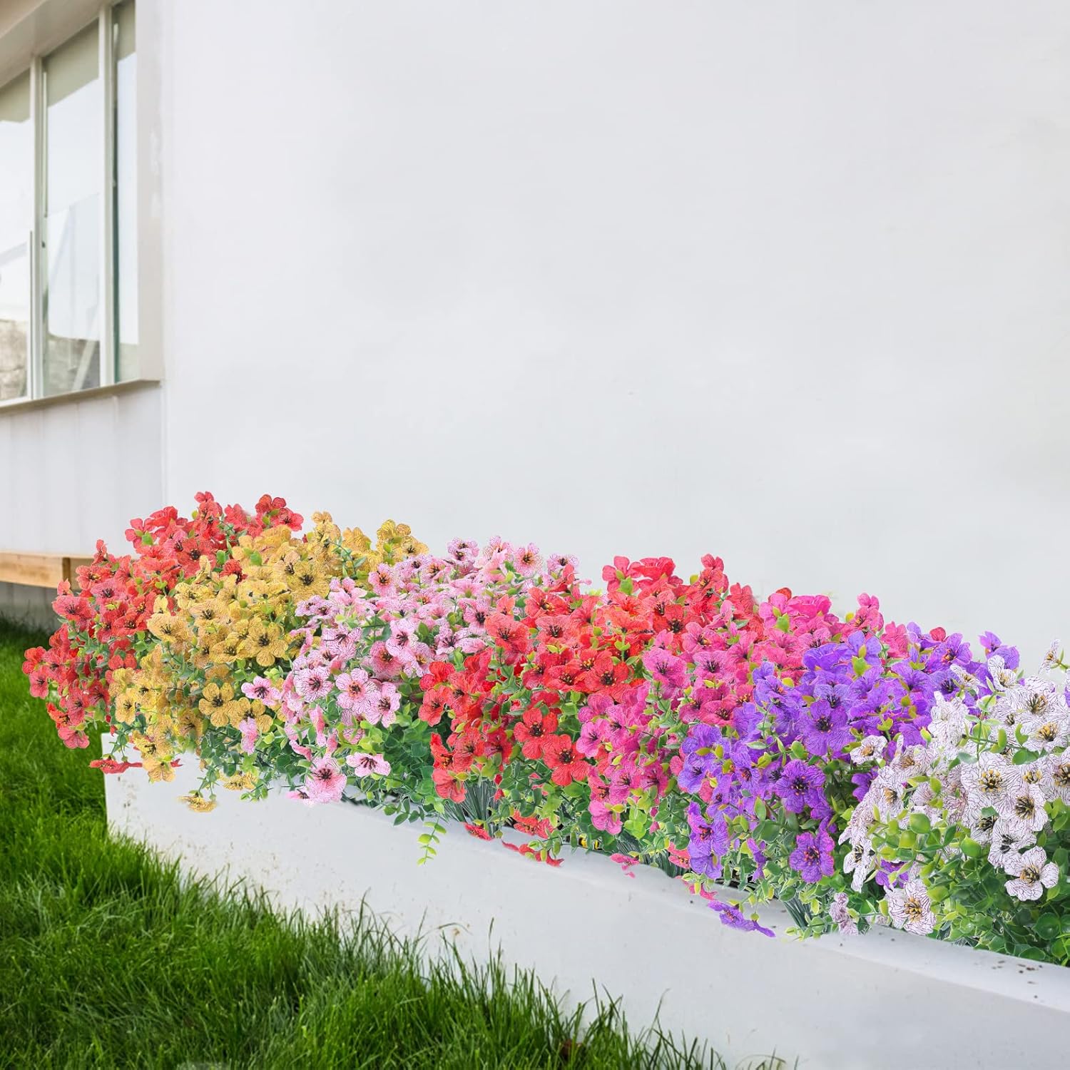 XEOLIAN 12 Bundles UV Resistant Artificial Eucalyptus Flowers