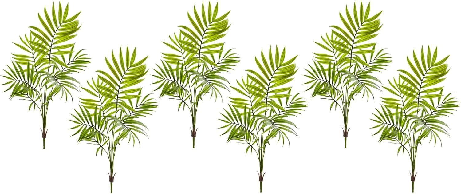 Nearly Natural Mini Areca Palm Artificial Bush Set of 6