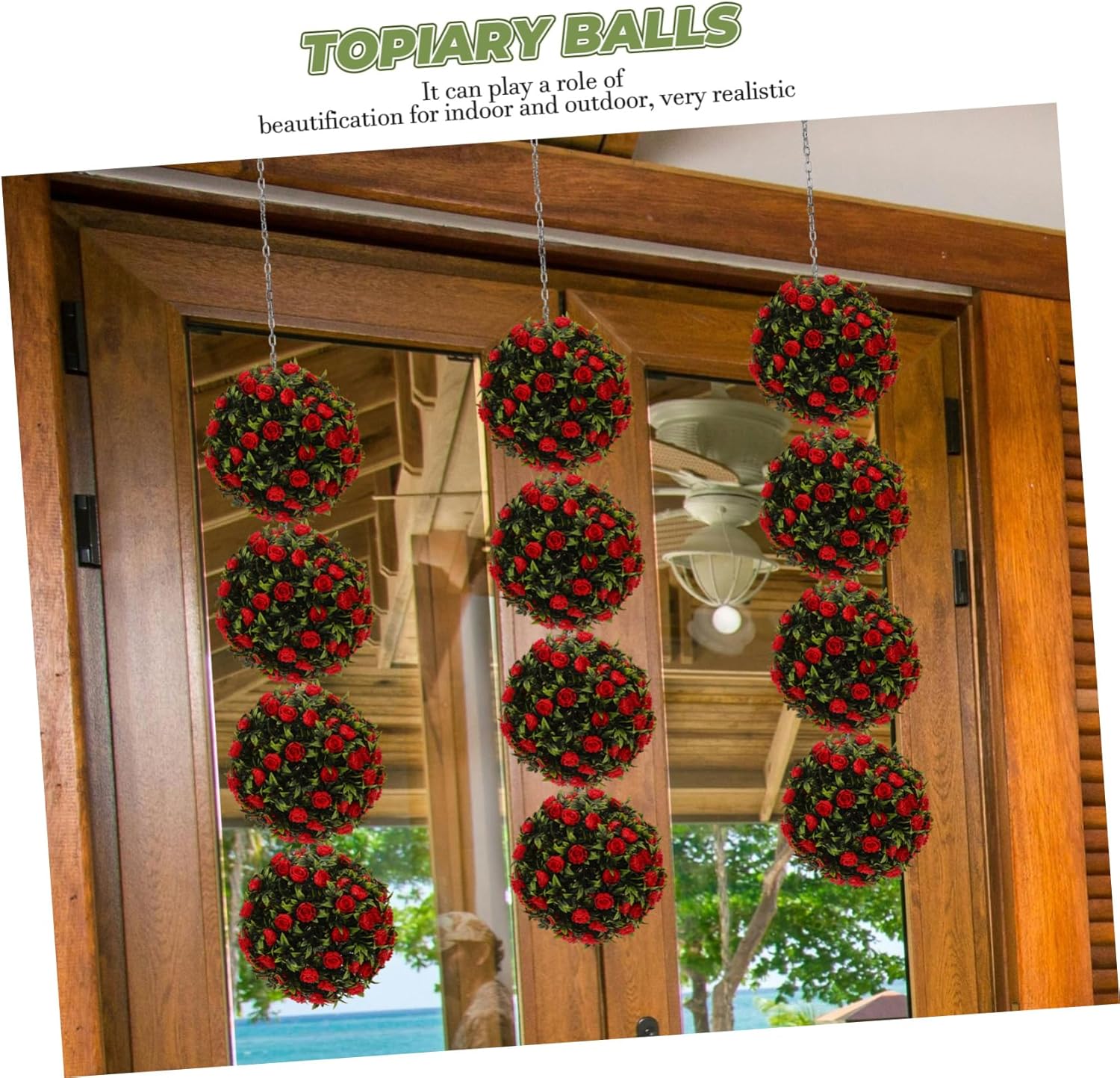 Sosoport Artificial Topiary Ball for Home Decor