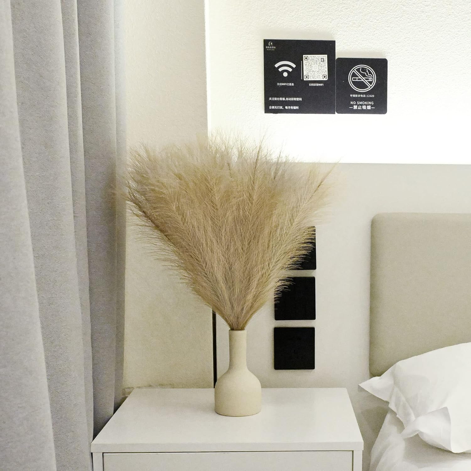 6 PCS Faux Pampas Grass for Boho Decor