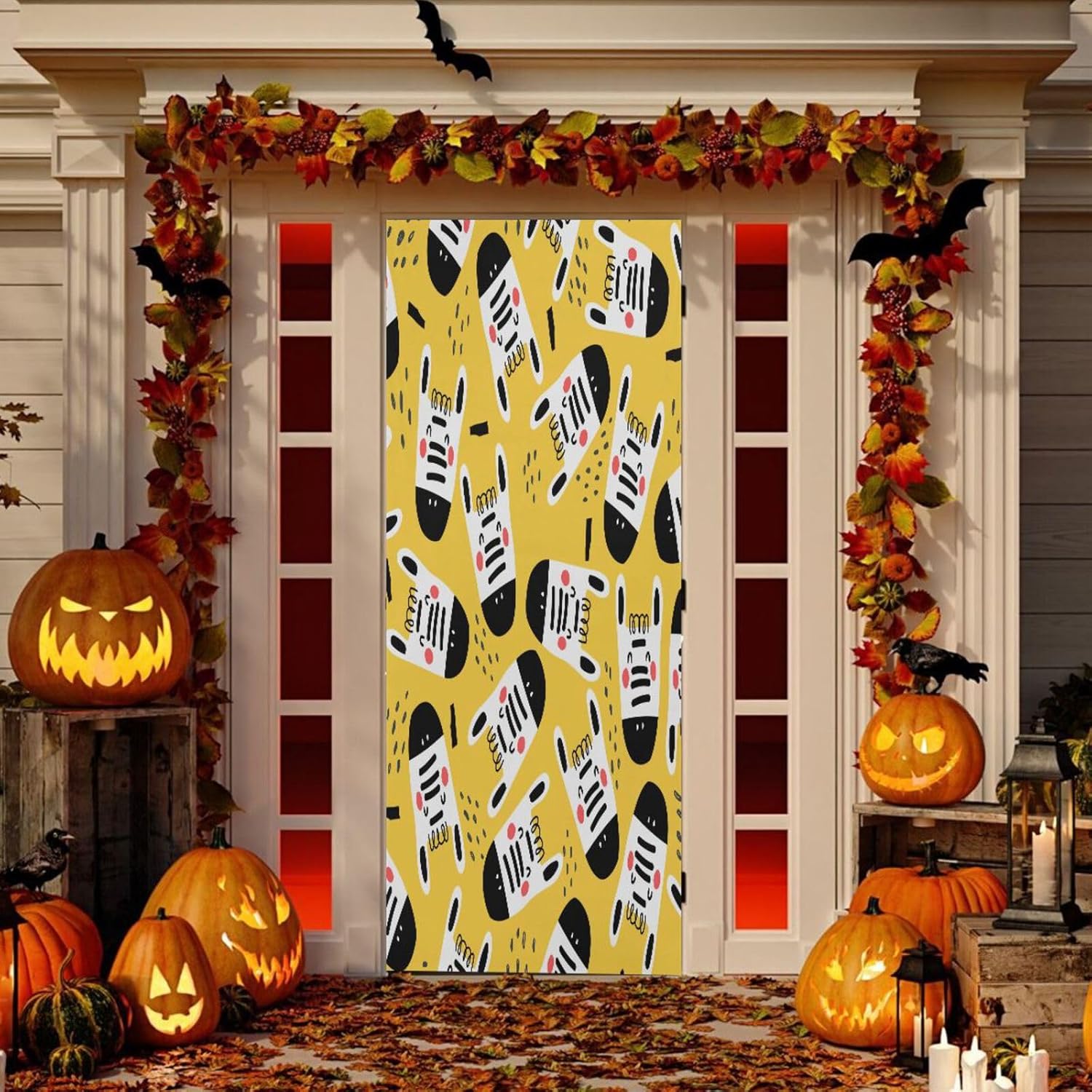 Susiyo Cartoon Zebras Halloween Door Cover 32x79in