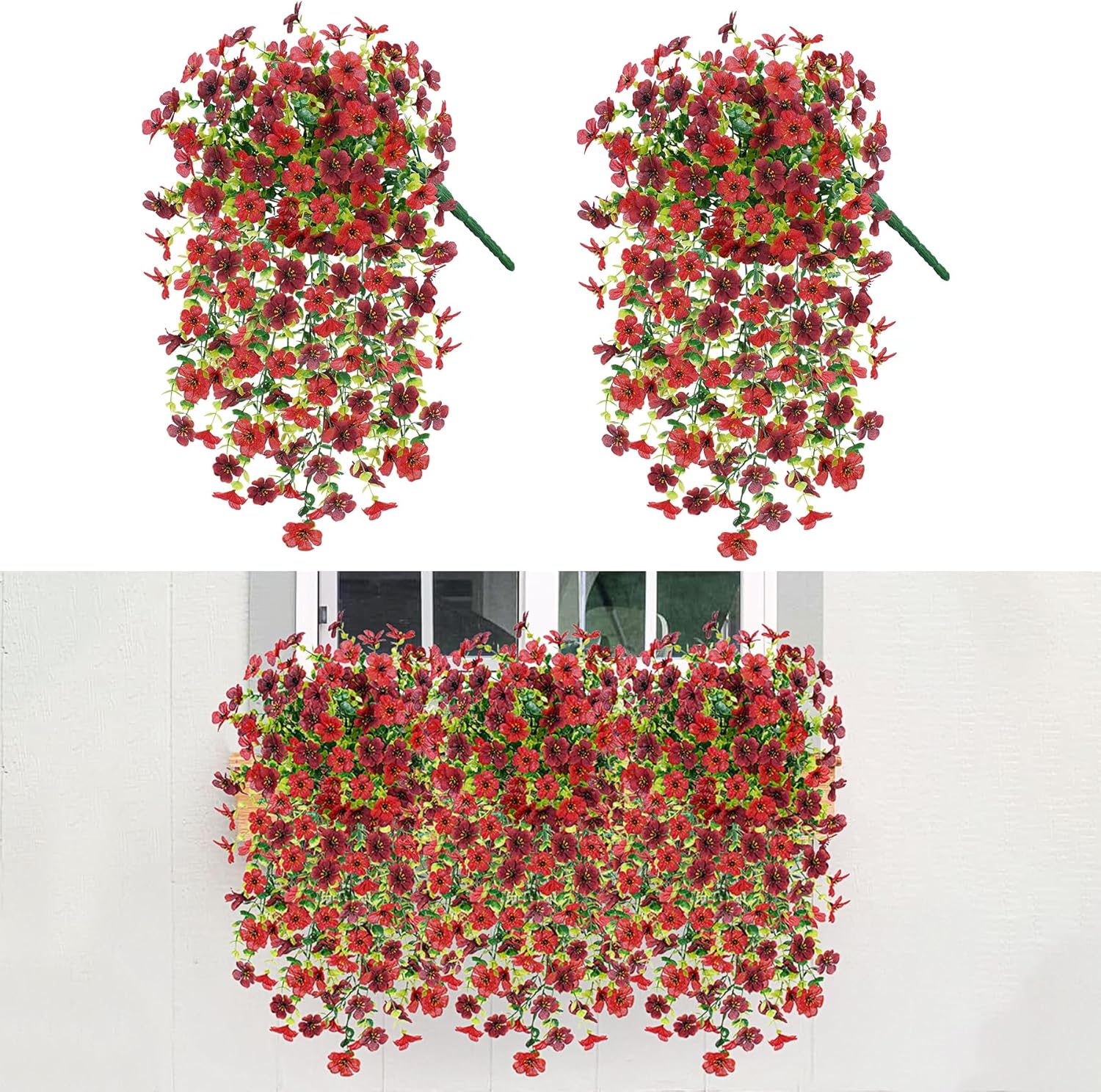 Realistic Fake Mums Fall Artificial Flowers 2pcs