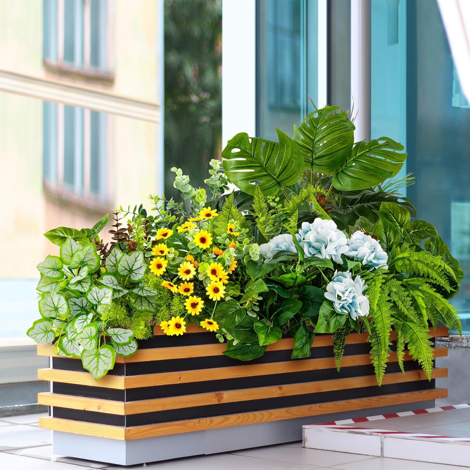 WINTS 17 Piece Artificial Plants Outdoor Decor Set