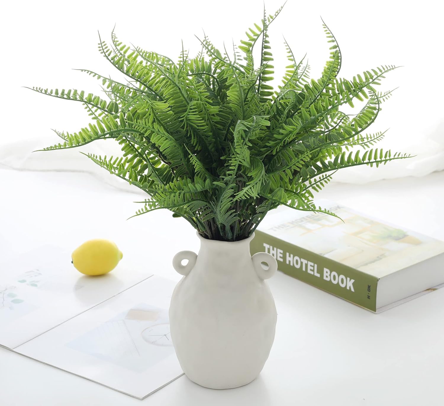 Grand Verde Boston Ferns Artificial Plants 10pcs Dark Green