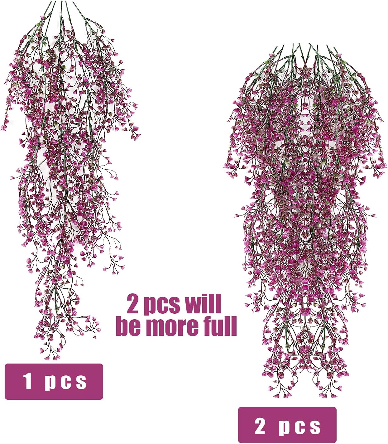 RECUTMS Artificial Ferns Plants for Wall Garden Room Wedding