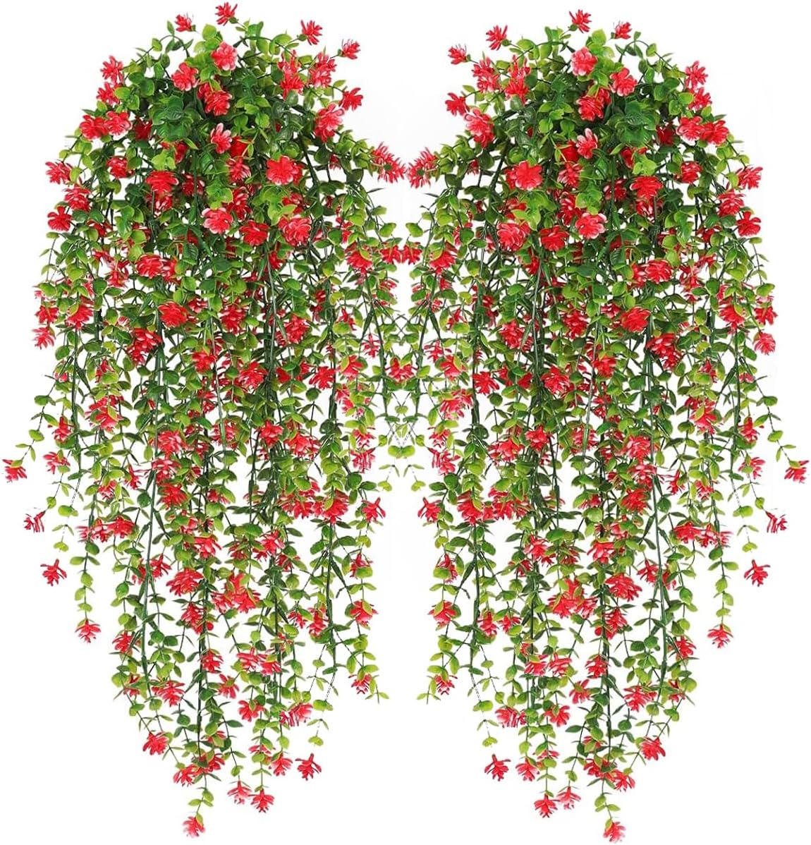 WEISPARK Artificial Hanging Flowers 4pcs Garland