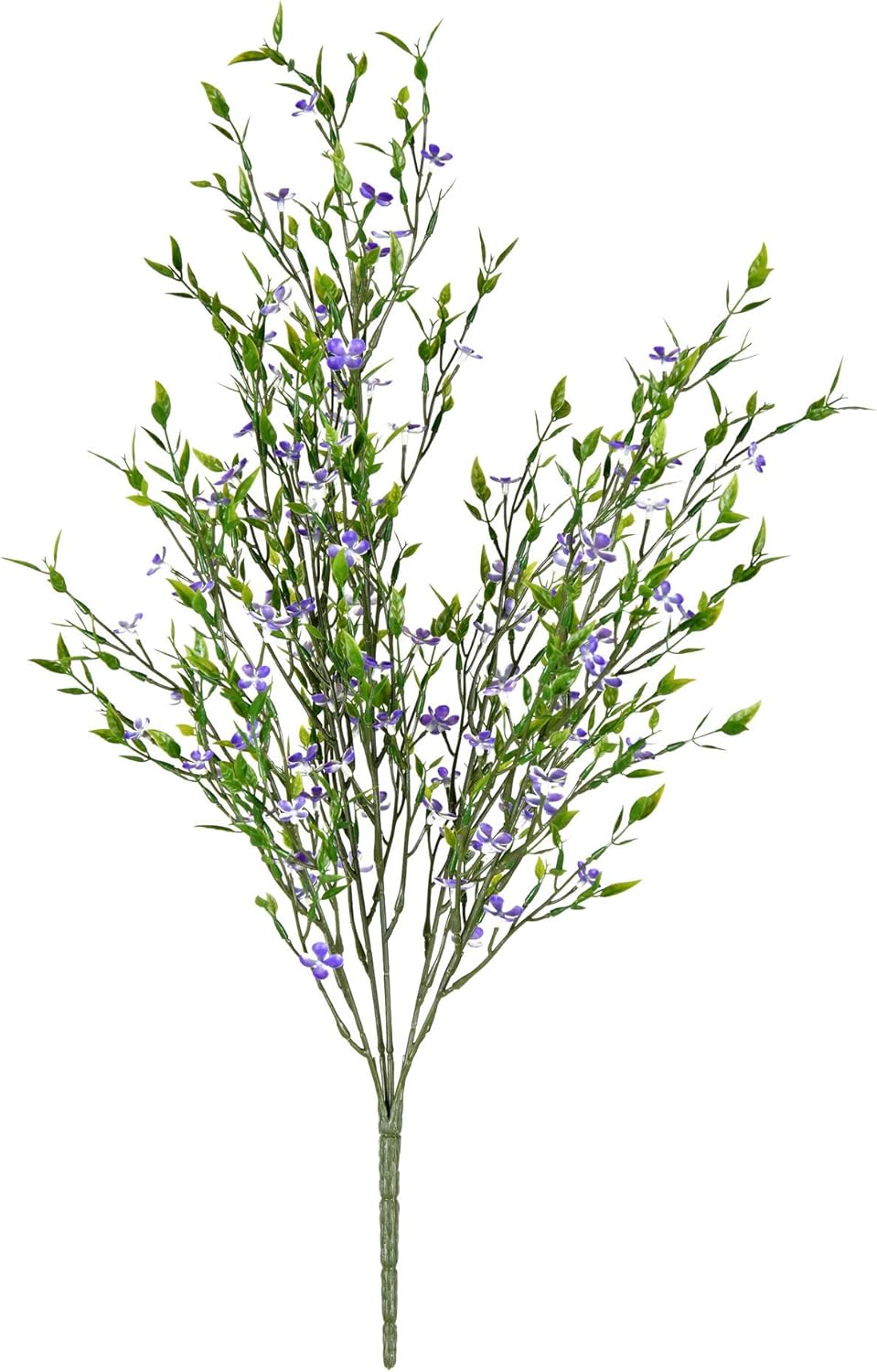 Vickerman Artificial Greenery Bush with Purple Flowers 22 Inches Long