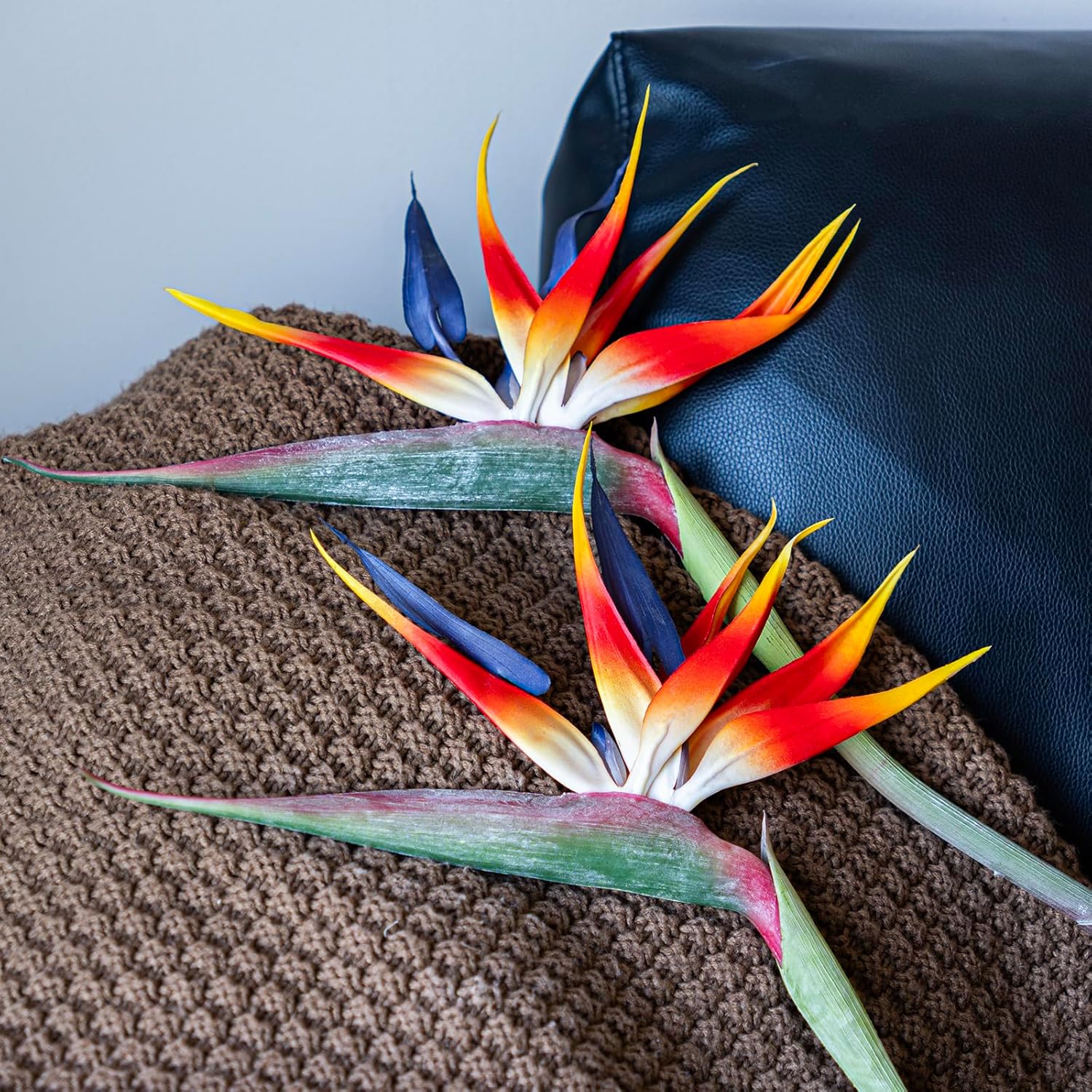 Duyone Artificial Flowers Bird of Paradise 37 Inch 2Pcs