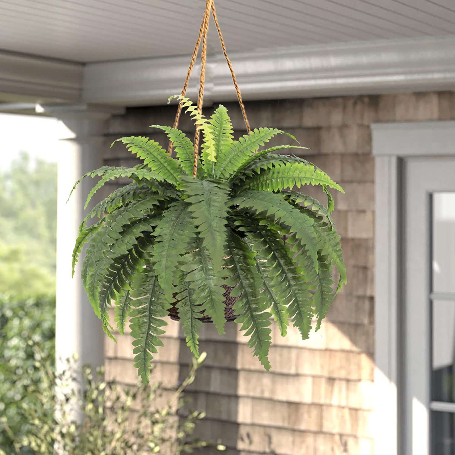 33 Inch Artificial Boston Ferns 2pcs Hanging Plant