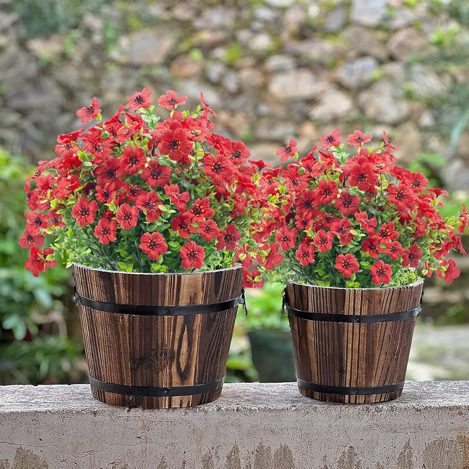 NOV FIRE 8 Bundle Artificial Flowers for Outdoor