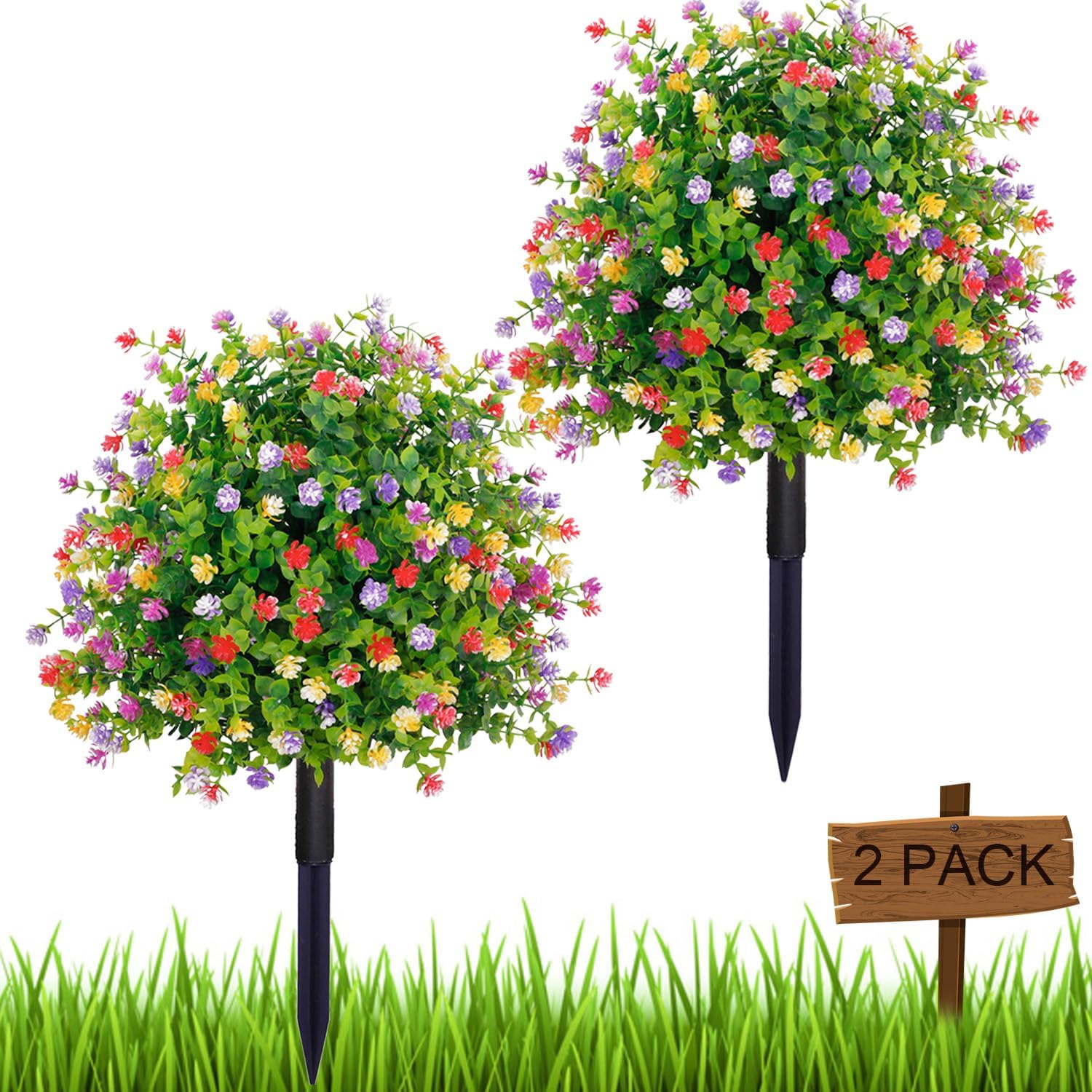 Ronyila Artificial Boxwood Ball Trees Set of 2