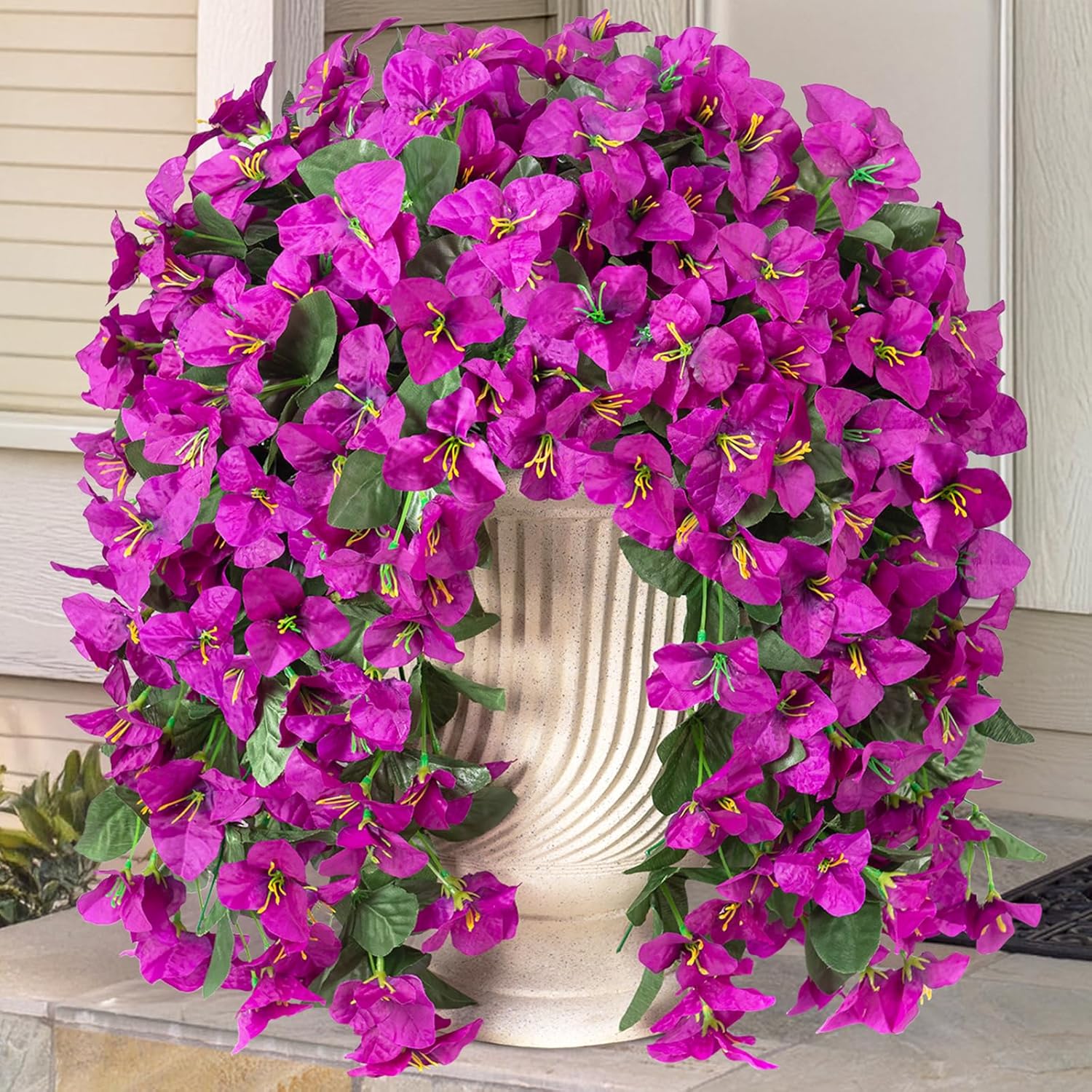2 pcs Artificial Bougainvillea Flowers for Outdoor Decoration