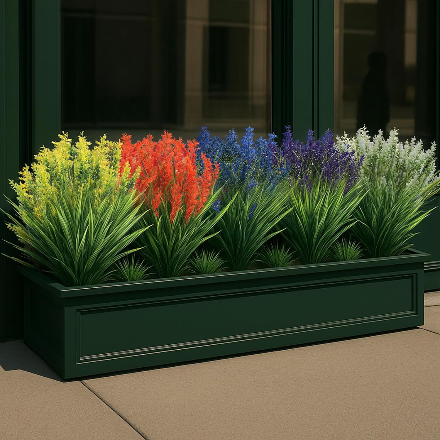 24 Bundles Artificial Flowers for Outdoor Decor