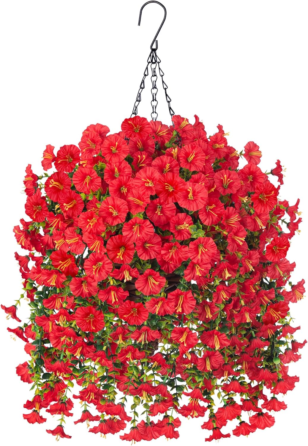 HyeFlora Artificial Hanging Flowers with Basket
