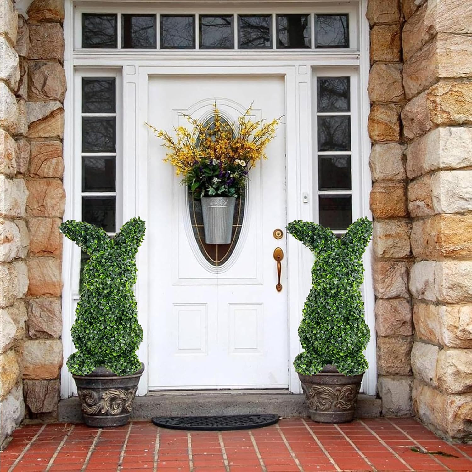 Easter Bunny Shaped Topiary Artificial Tree 30