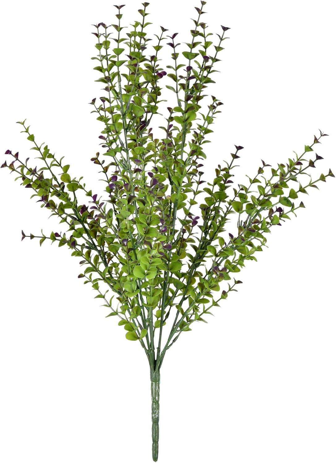Vickerman Artificial Green Purple Eucalyptus Bush 20 Inch