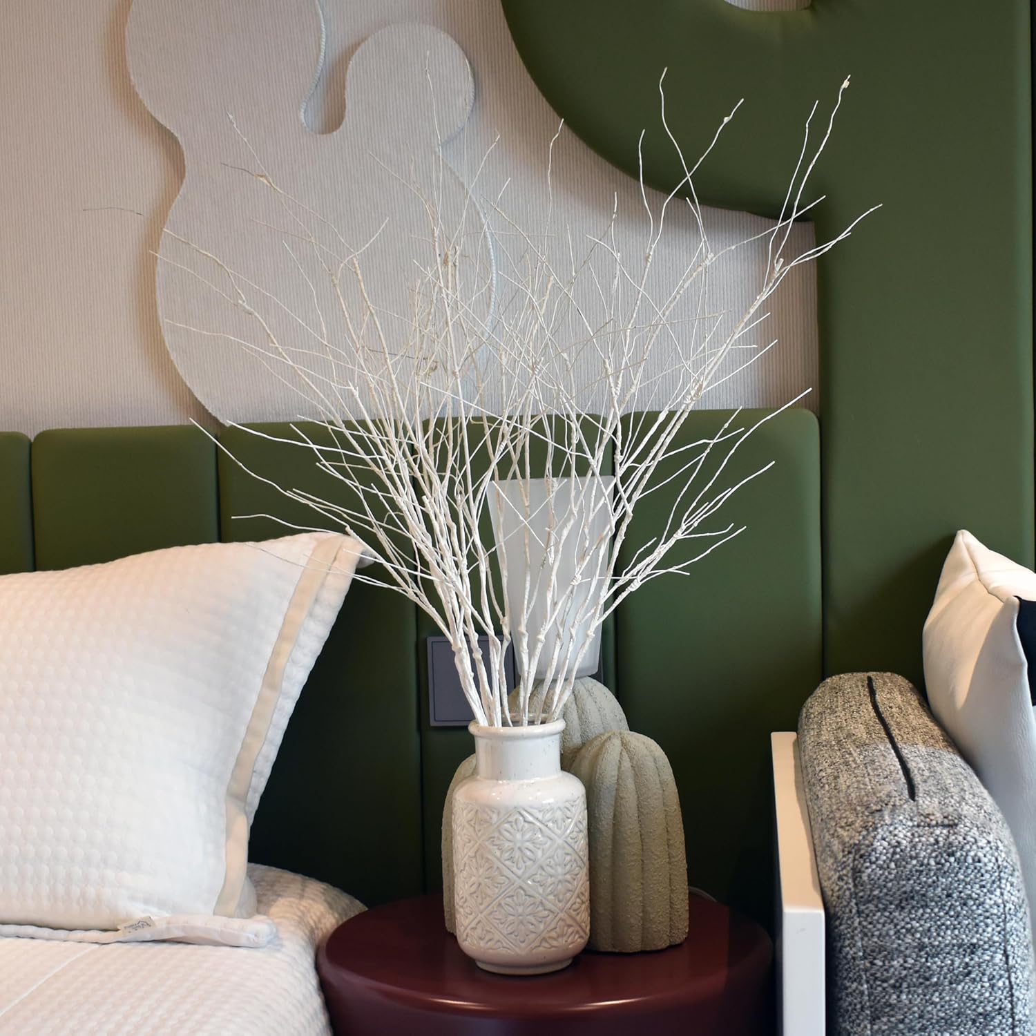 ChopiLine 10PCS Lifelike Curly Willow Branches for Vase Decor