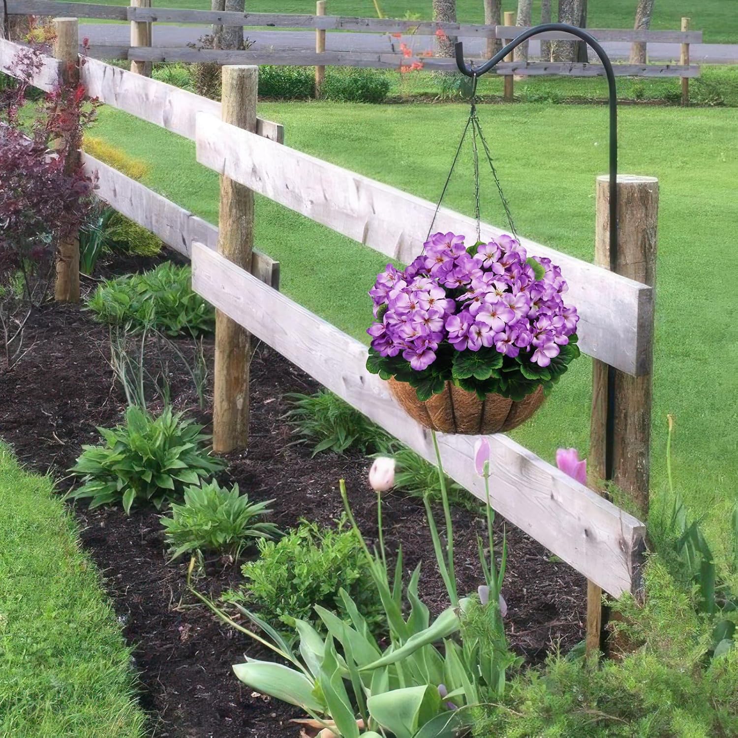 2 Pcs Artificial Geraniums for Outdoor Decor