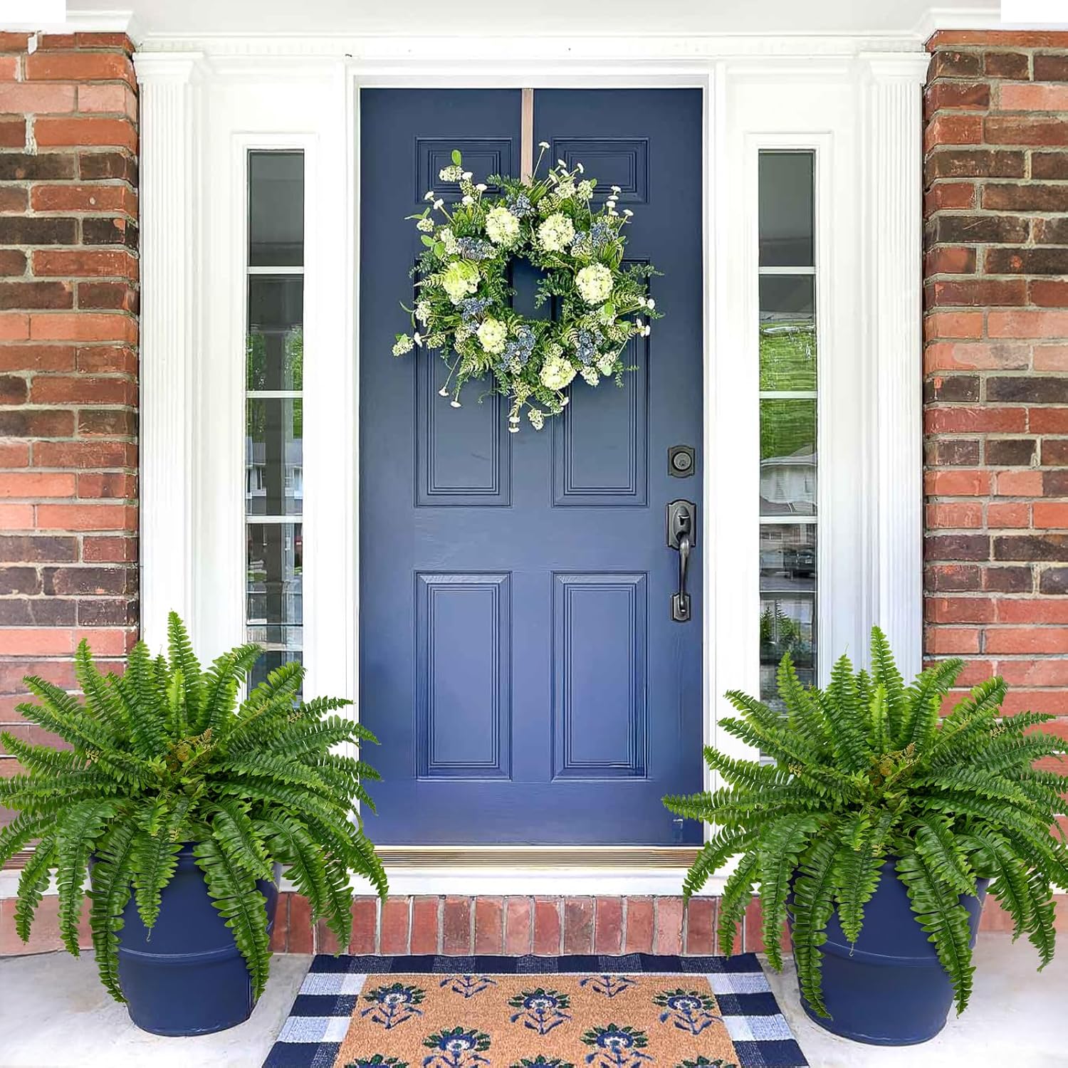 GnFlus Faux Ferns 335 Dia Artificial Plants for Outdoor