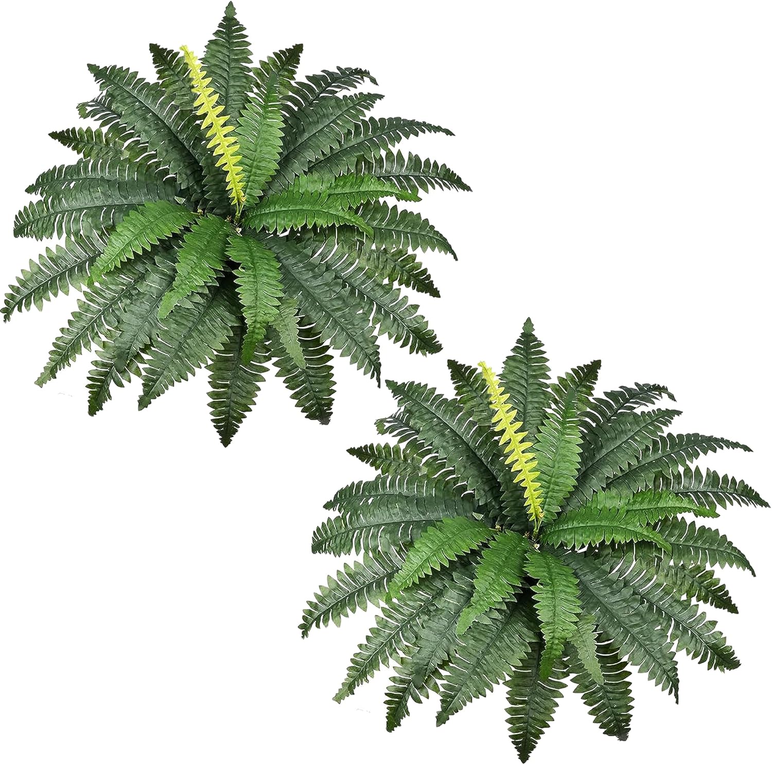 33 Inch Artificial Boston Ferns 2pcs Hanging Plant