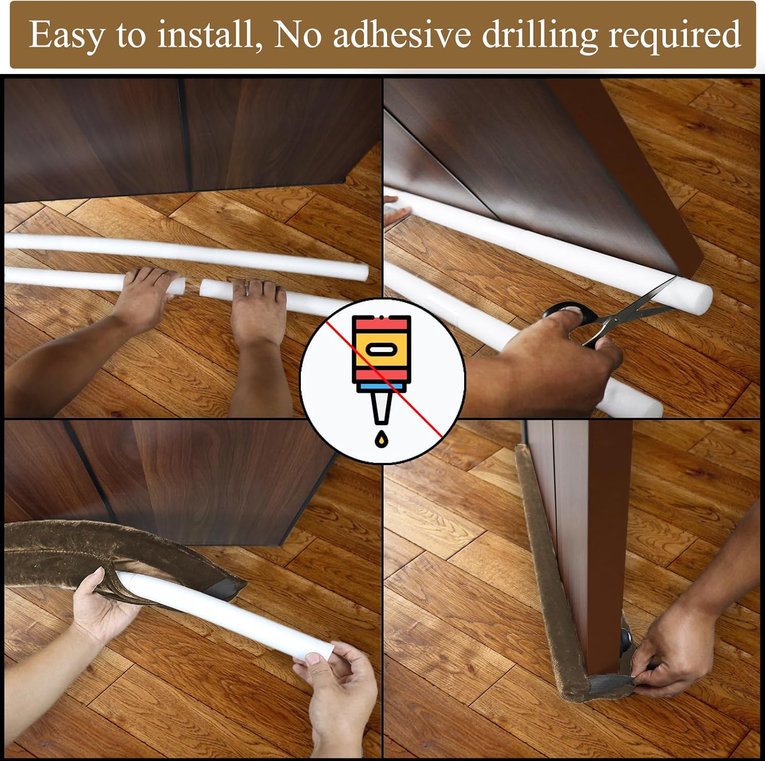 JUJIBL Under Door Draft Stopper 39 Inches