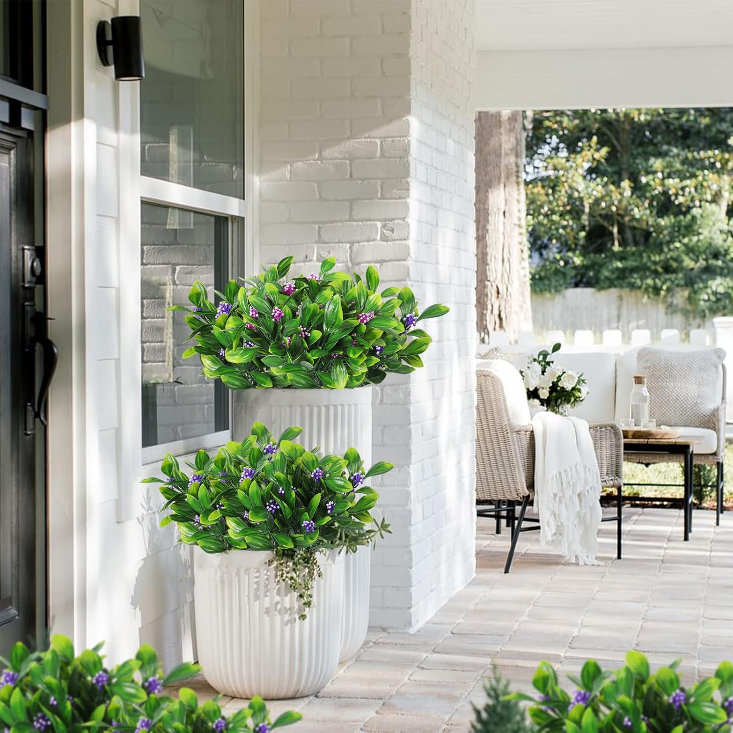 RECUTMS Artificial Hanging Rose and Shrubs for Home Decor