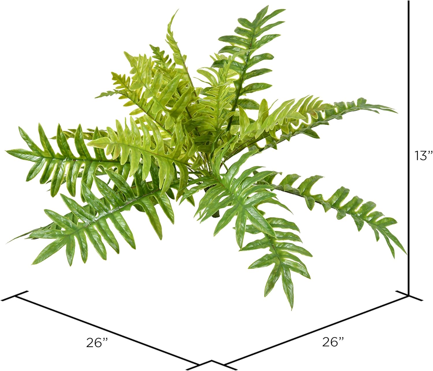 Vickerman Artificial Green Fern Bush 26 Inch