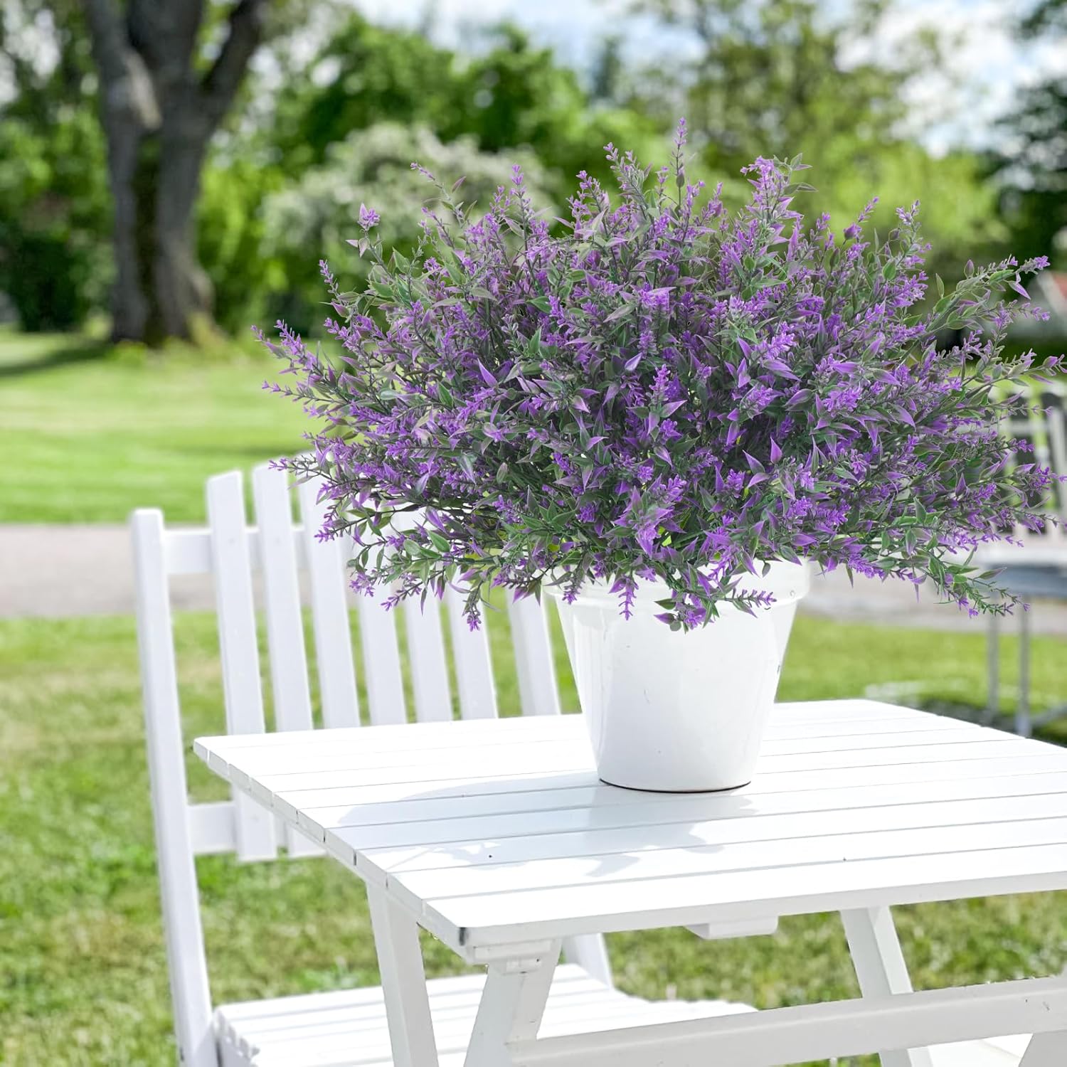 Krissing 80-Piece Outdoor Lavender Artificial Flowers