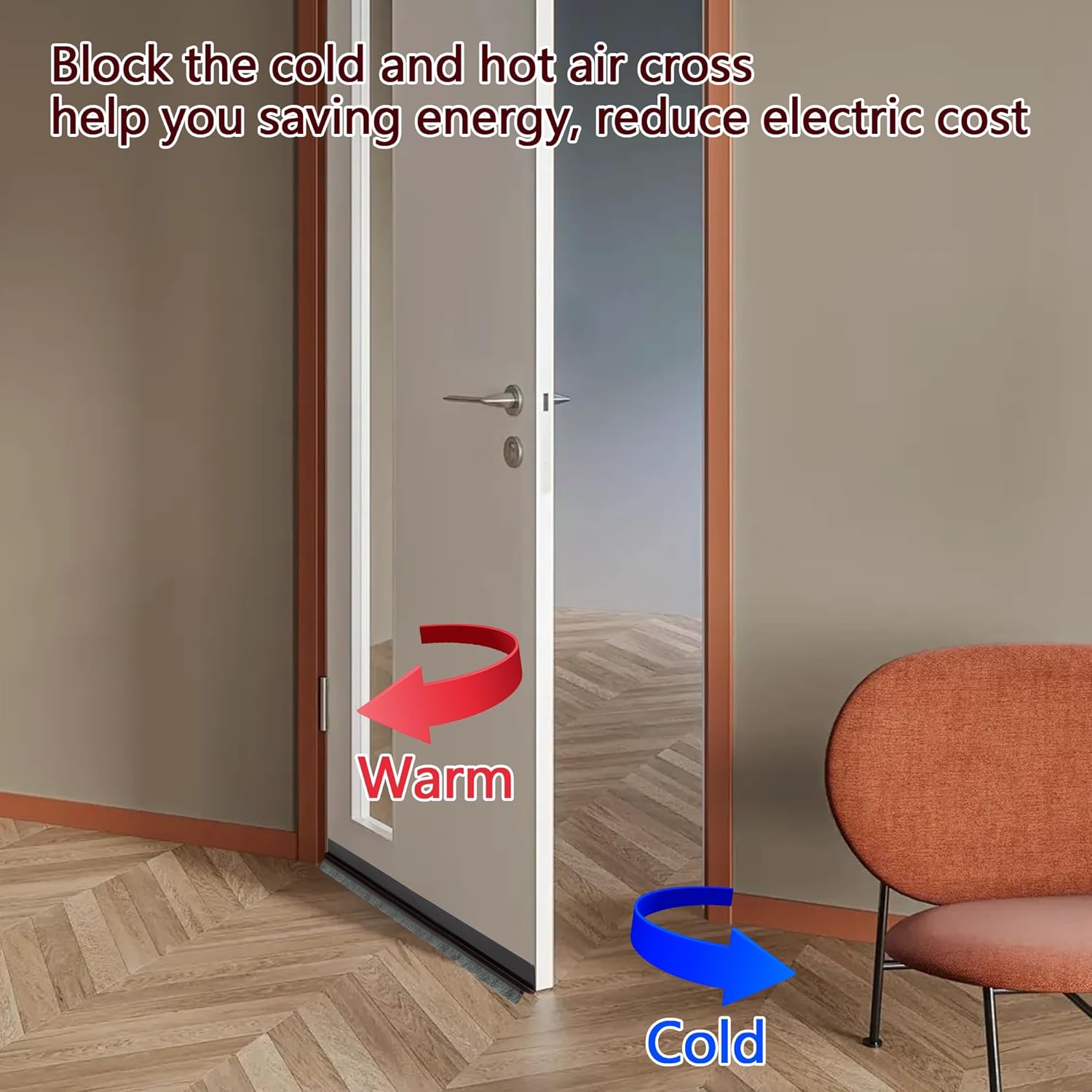 Door Draft Stopper Bottom Seal 39 In