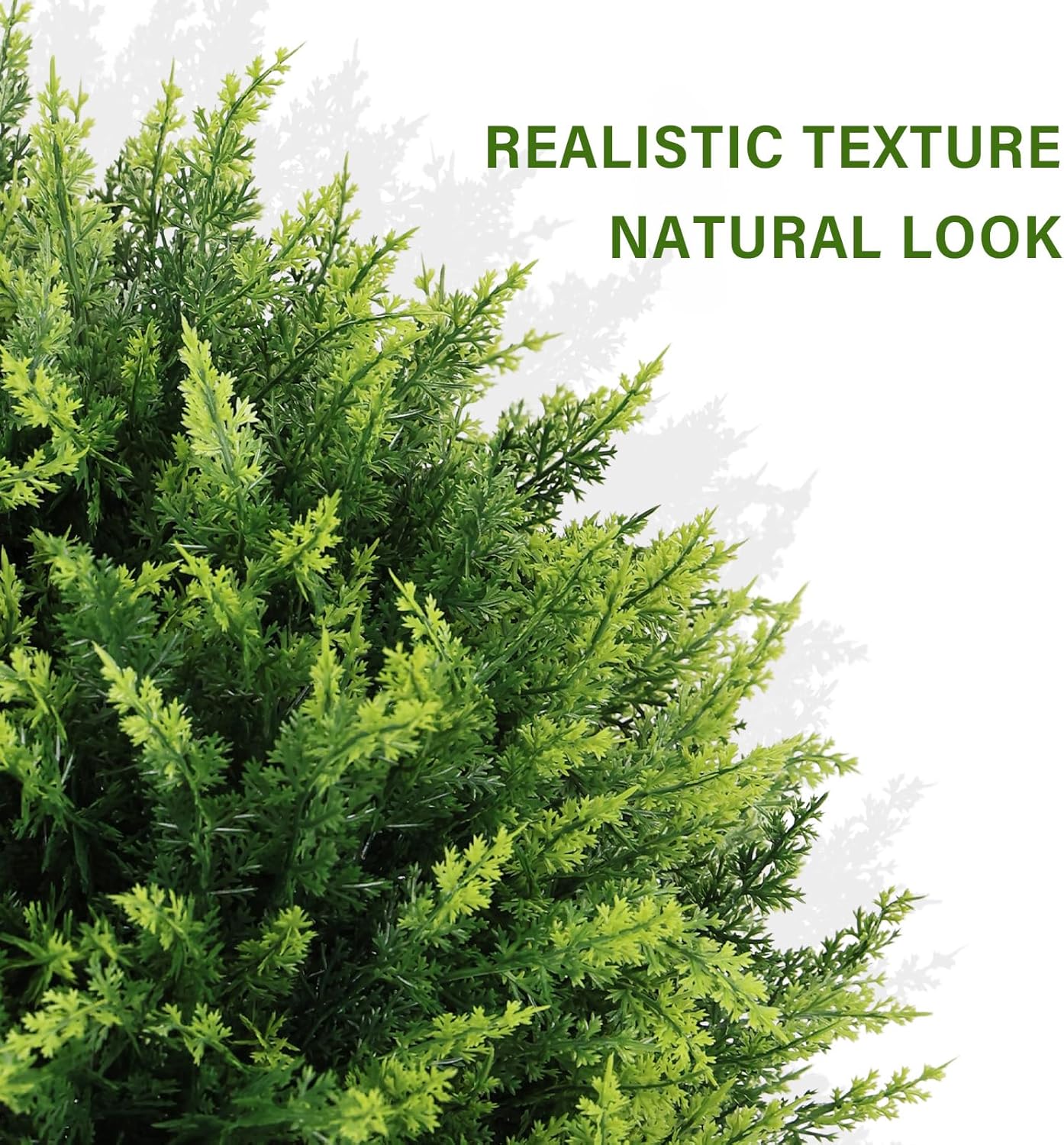 24 Inch Artificial Cedar Topiary Ball Trees Set of 2