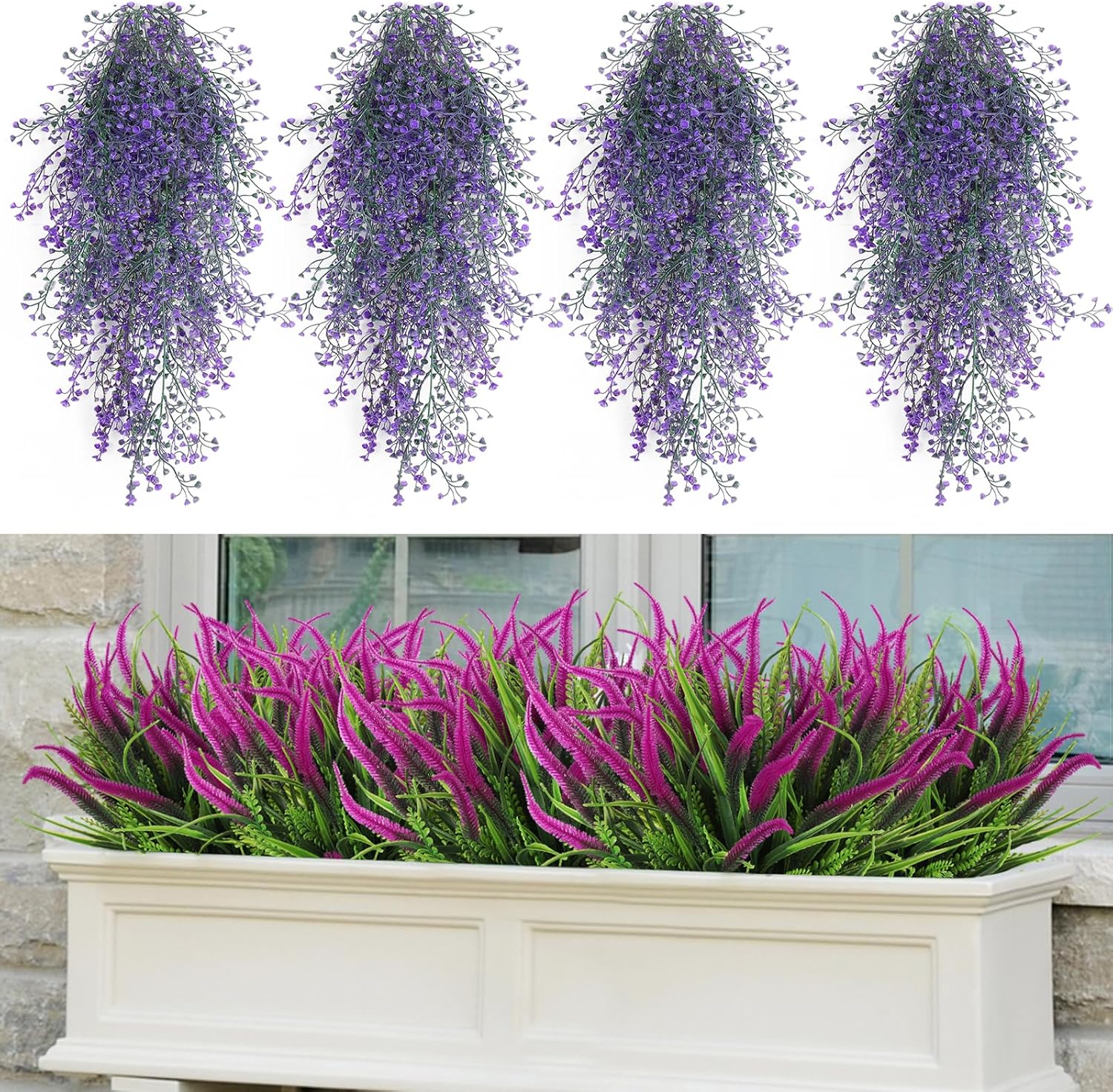 RECUTMS Artificial Ferns Plant Decor for Home Garden Wedding