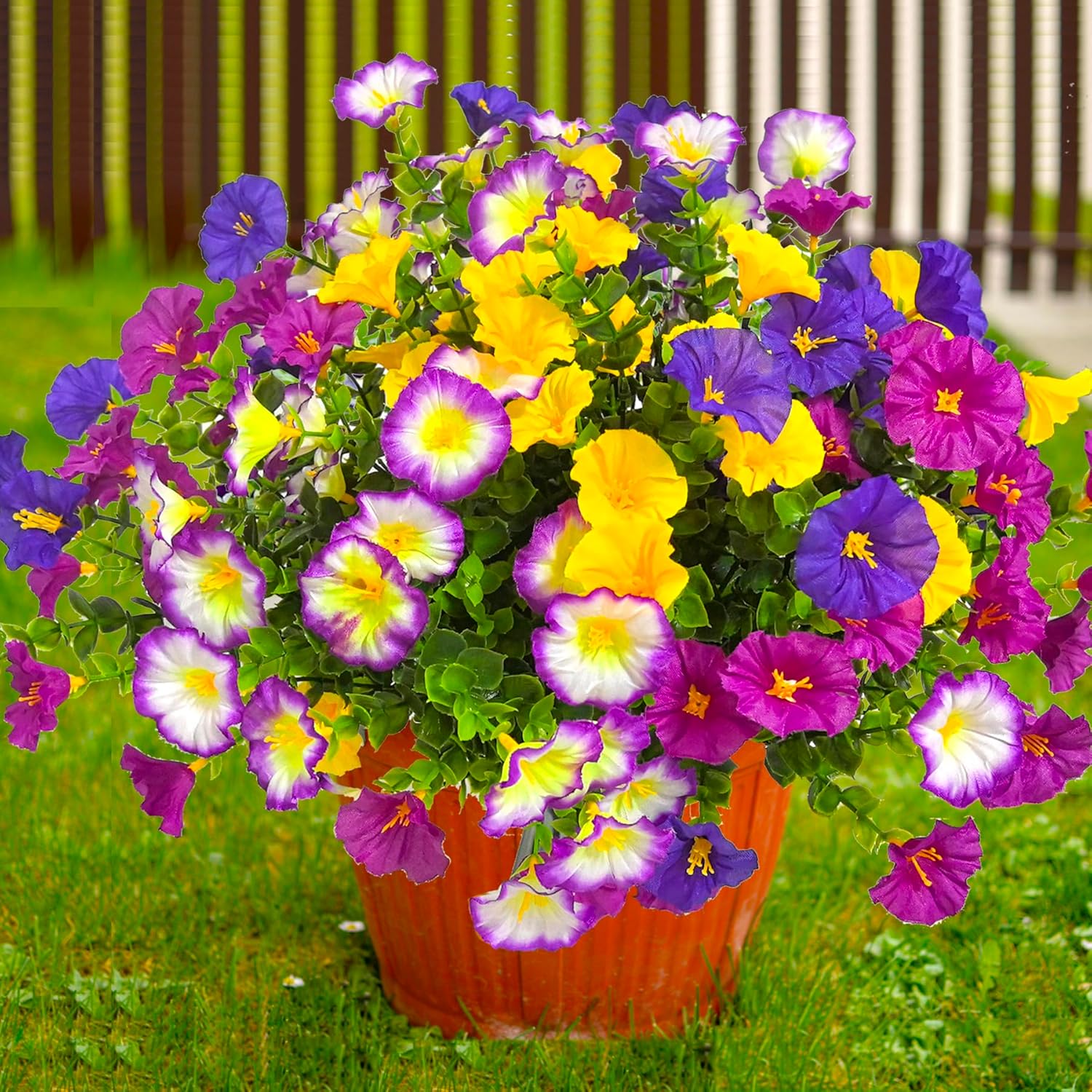 TSTWETO Artificial Flowers for Outdoors 12 Bundles UV Resistant