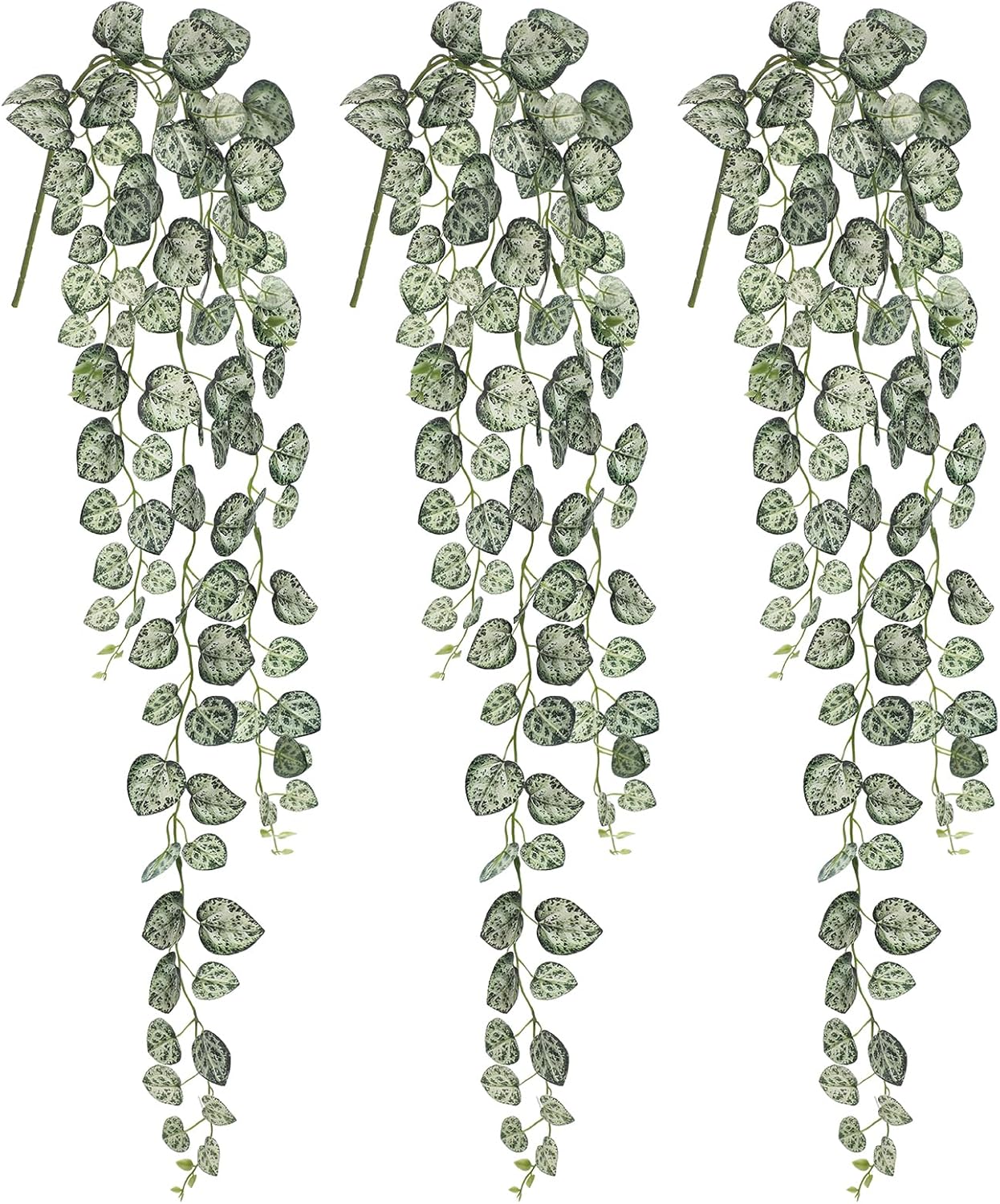 Briful 3 Pack Faux Hanging String of Hearts Plant