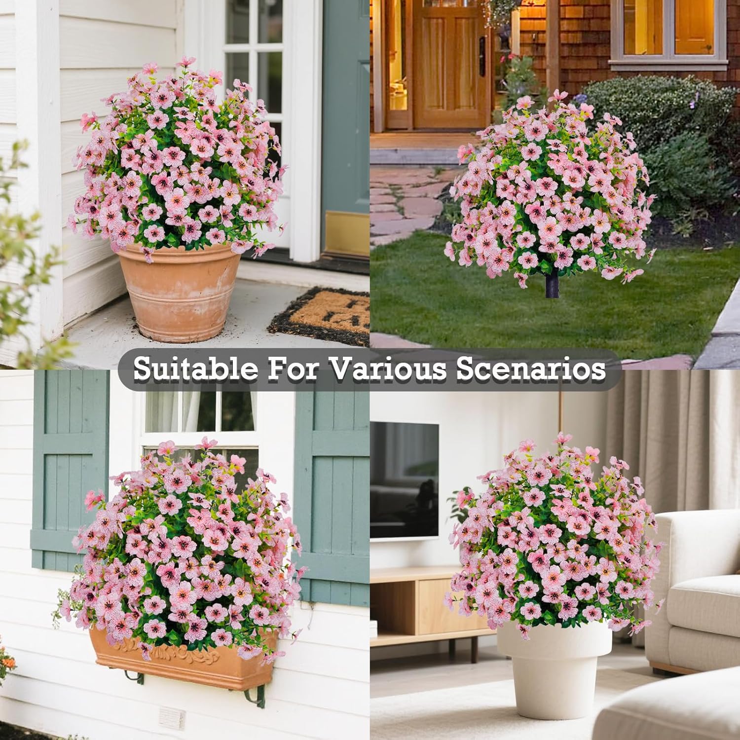 Realistic Artificial Violet Ball Topiary Tree with Ground Spikes