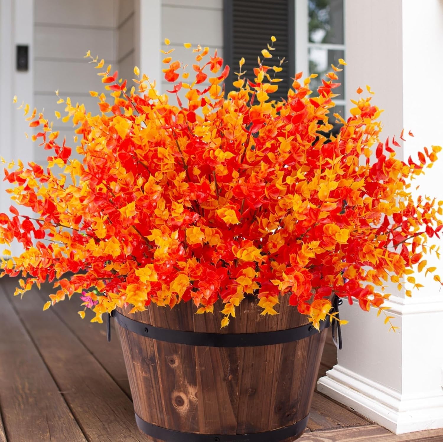 Bincy 6 Bundles Artificial Eucalyptus Fall Flowers