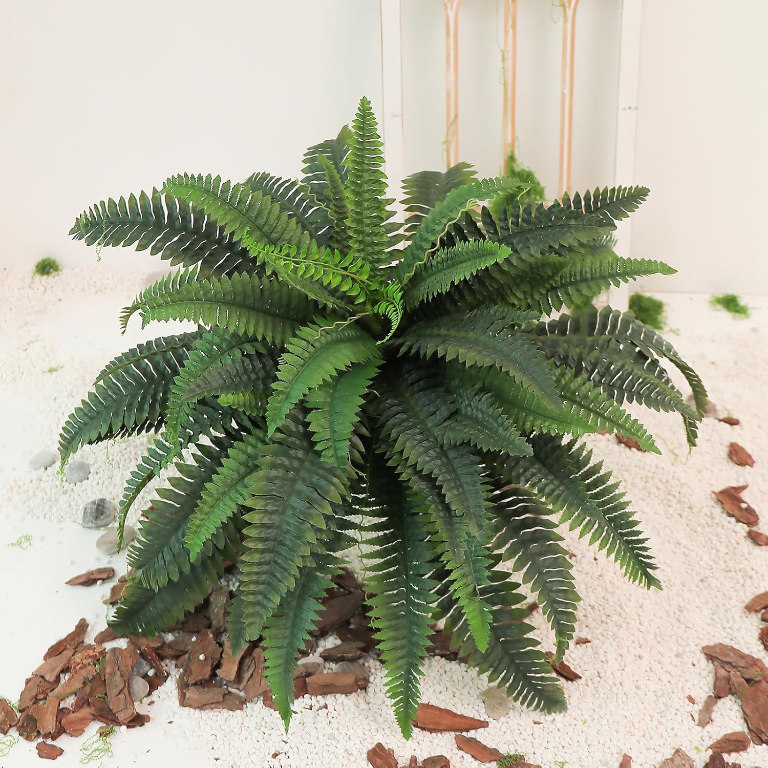 44W 30H Artificial Boston Ferns for Home Garden Decor
