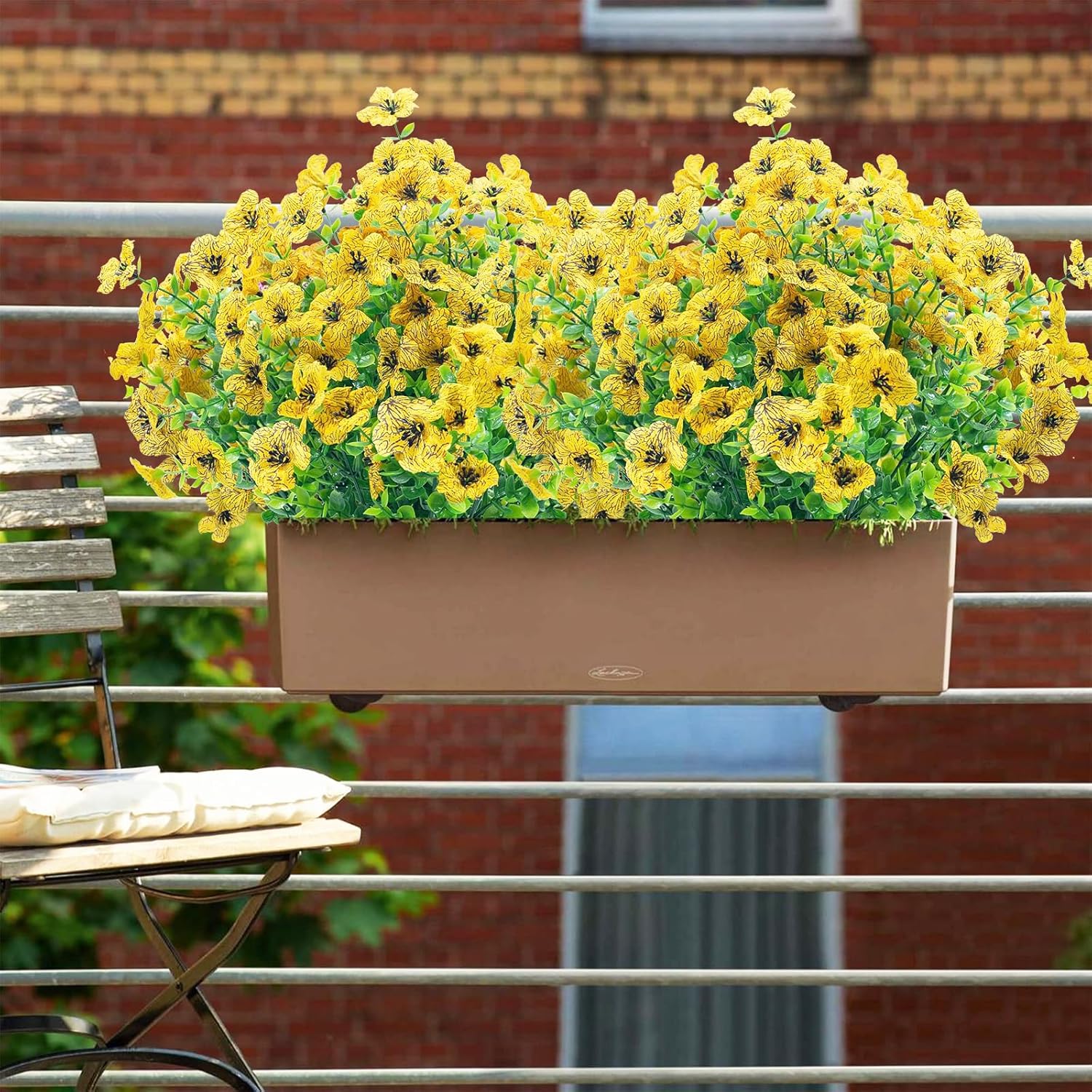 NOV FIRE Outdoor Artificial Flowers 8 Bundles