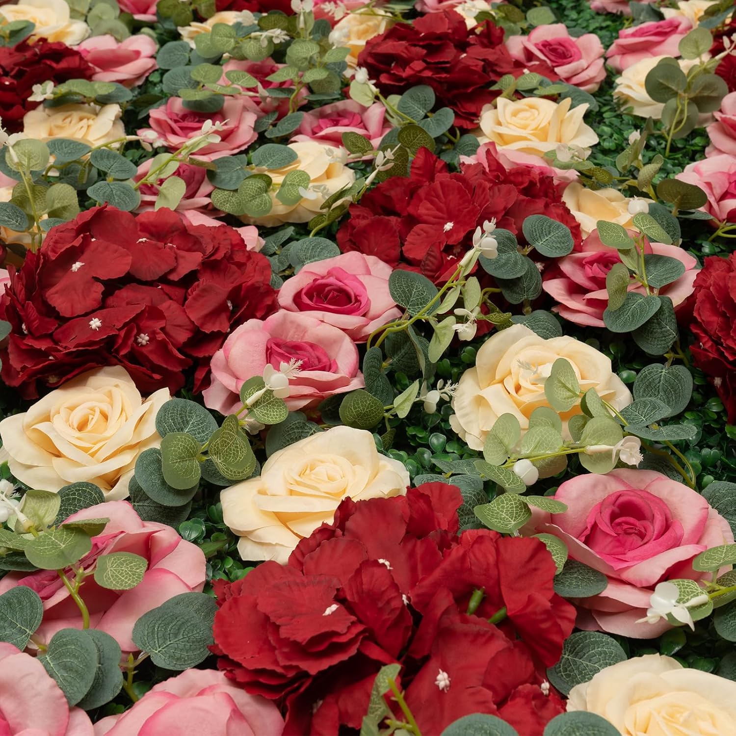 DNYSYSJ Flower Wall 12PCS Artificial Flowers Decor Panel