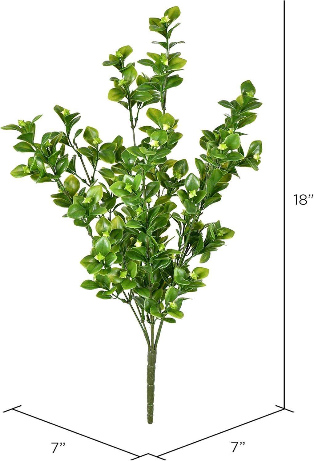 Vickerman Artificial Boxwood Bush 18 Inches UV Resistant