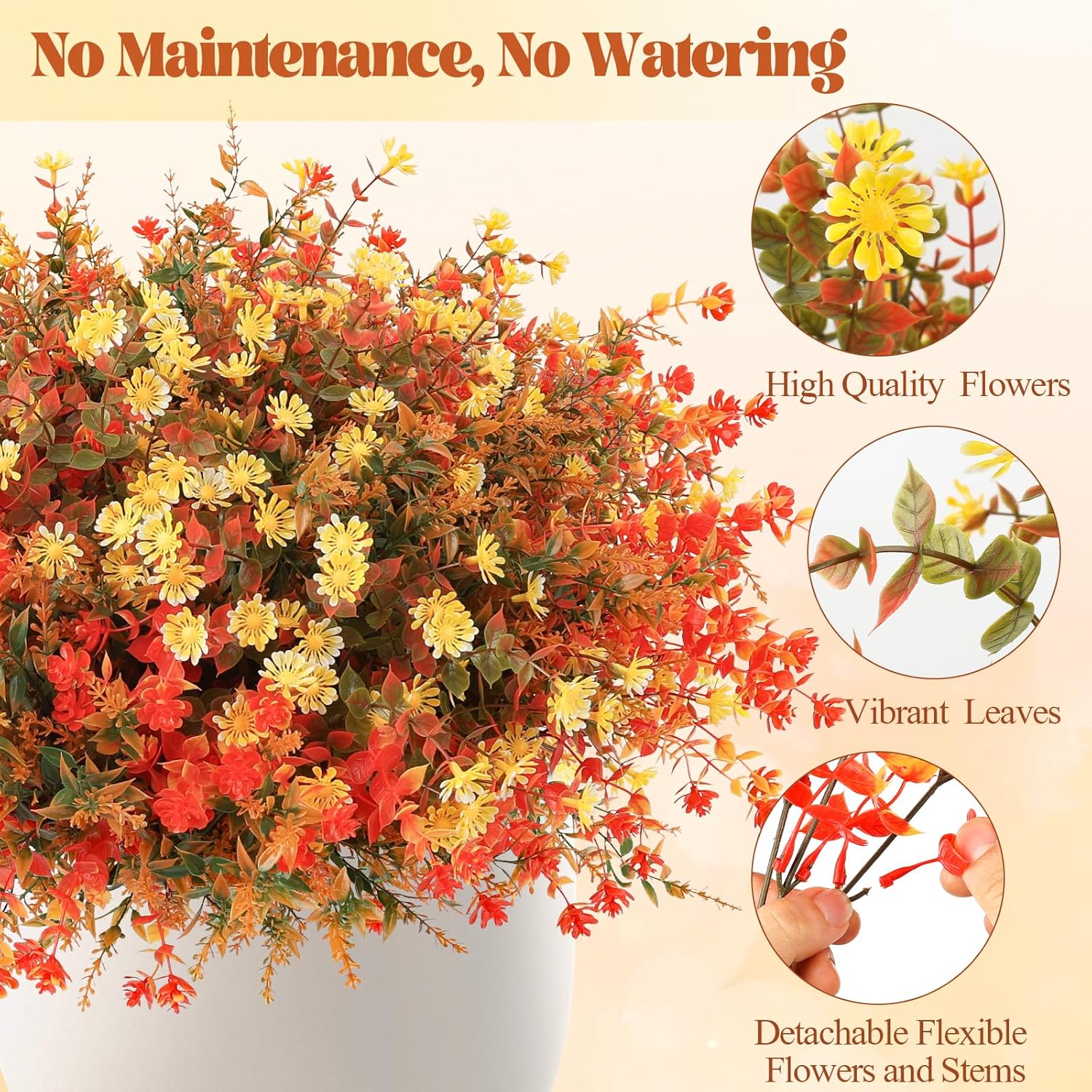 MACTING Fall Artificial Flowers for Outdoor Decor