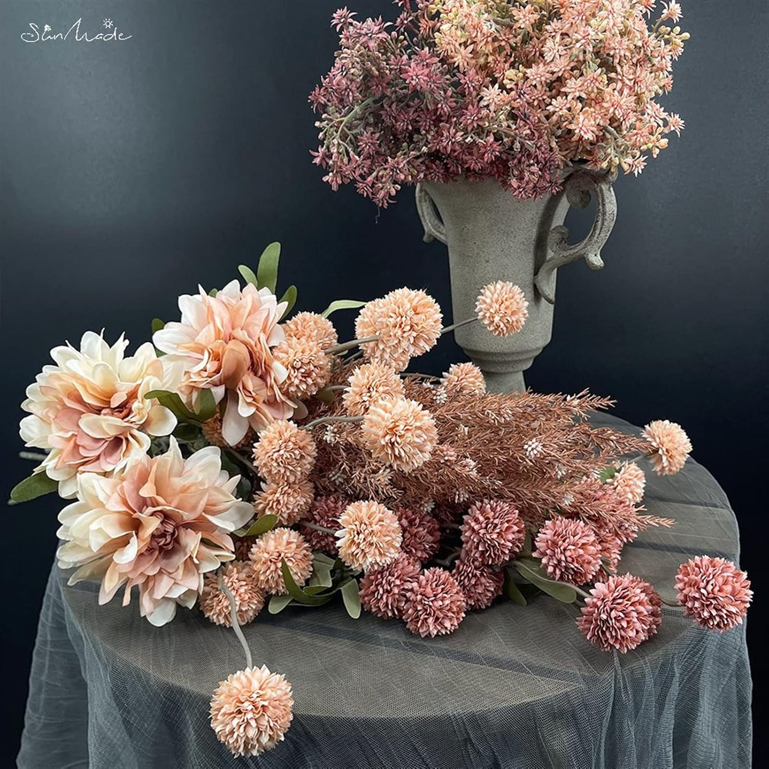GaRcan Artificial Dandelion Flower Ball with Pot