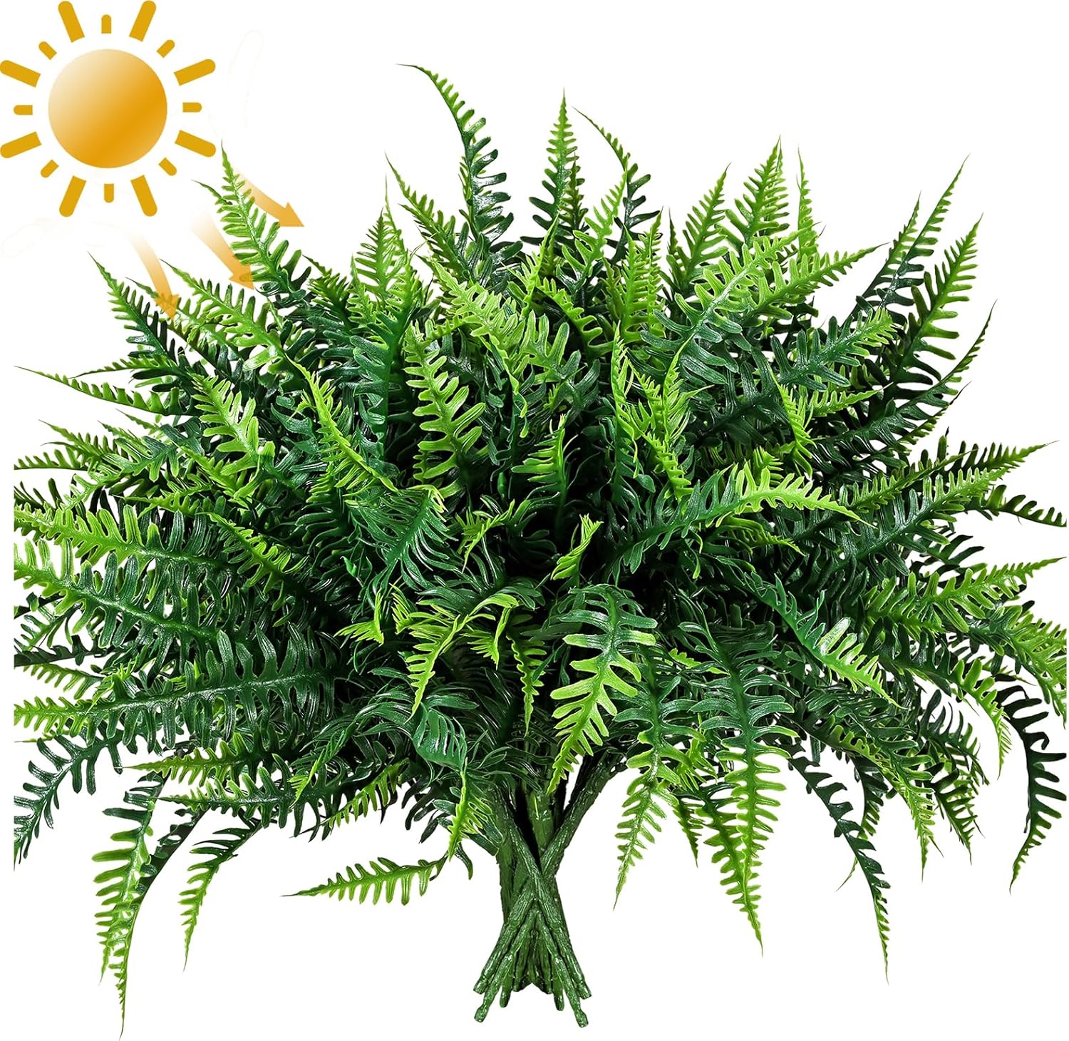 Alyptus UV Resistant Artificial Ferns 16 Bundles