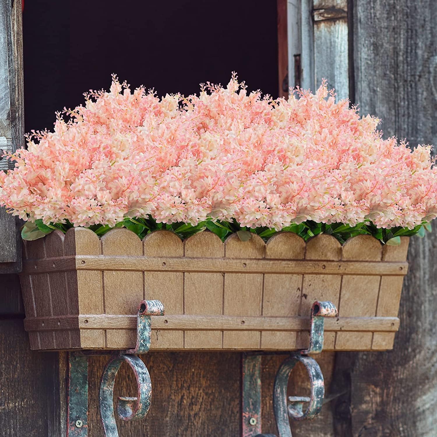 6Pcs Artificial Pink Wisteria Flowers with 137 Inch Stems