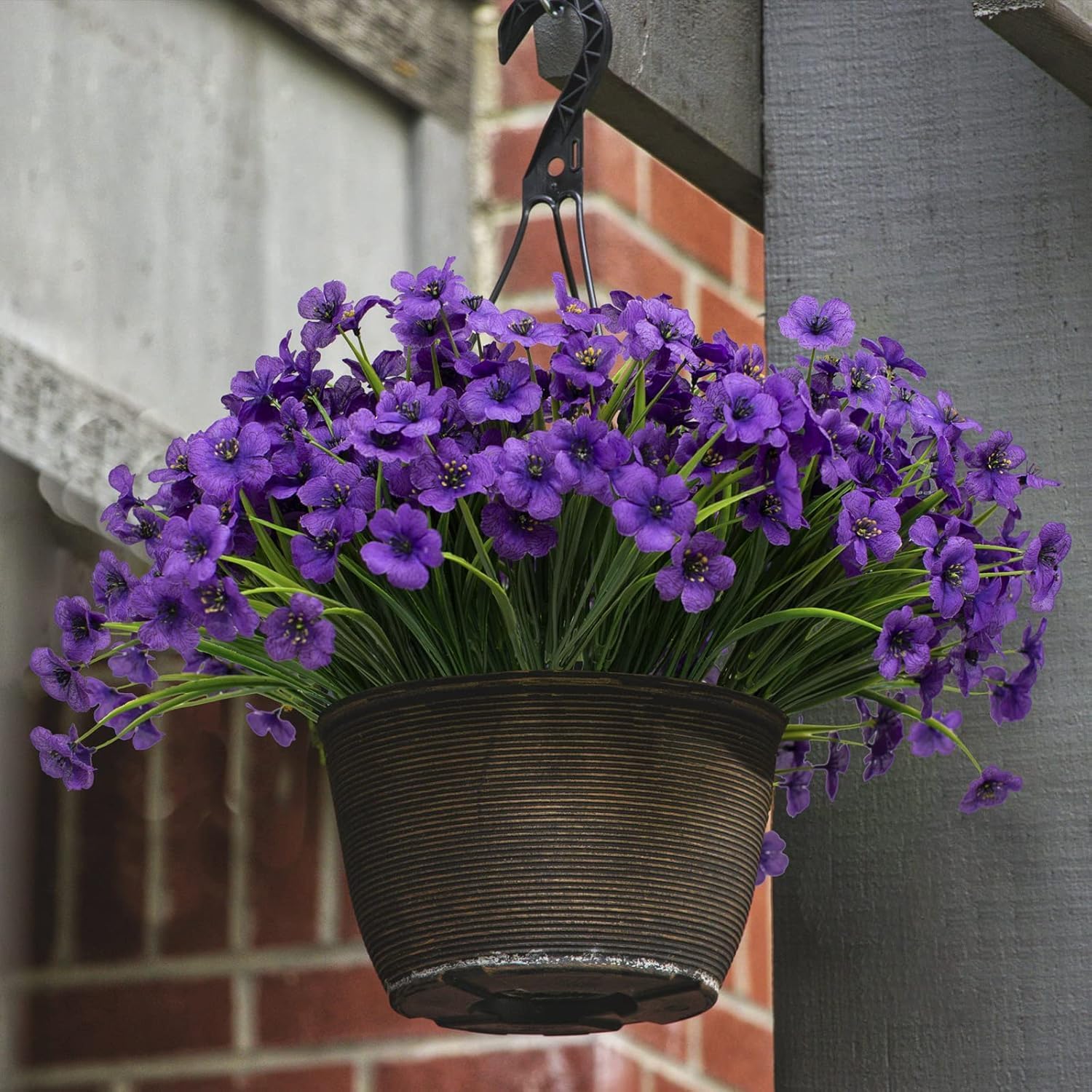 21 Bundles Artificial Flowers No Fade Outdoor Decor