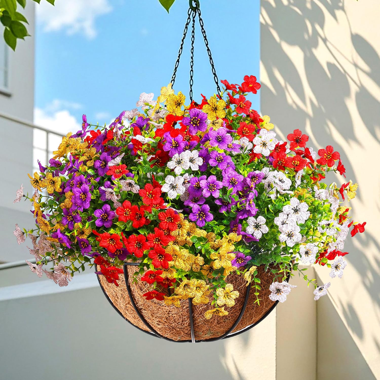 24 Pcs Artificial Flowers for Outdoor Decor