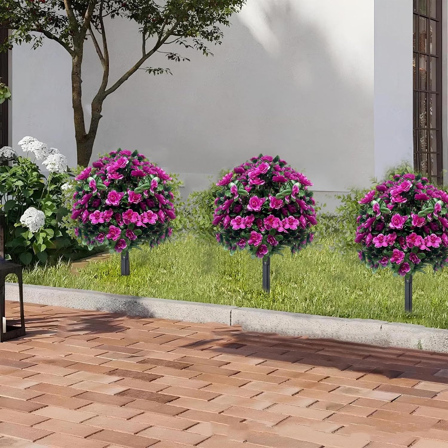 Artificial Flowers with Ground Spikes Purple 58cm
