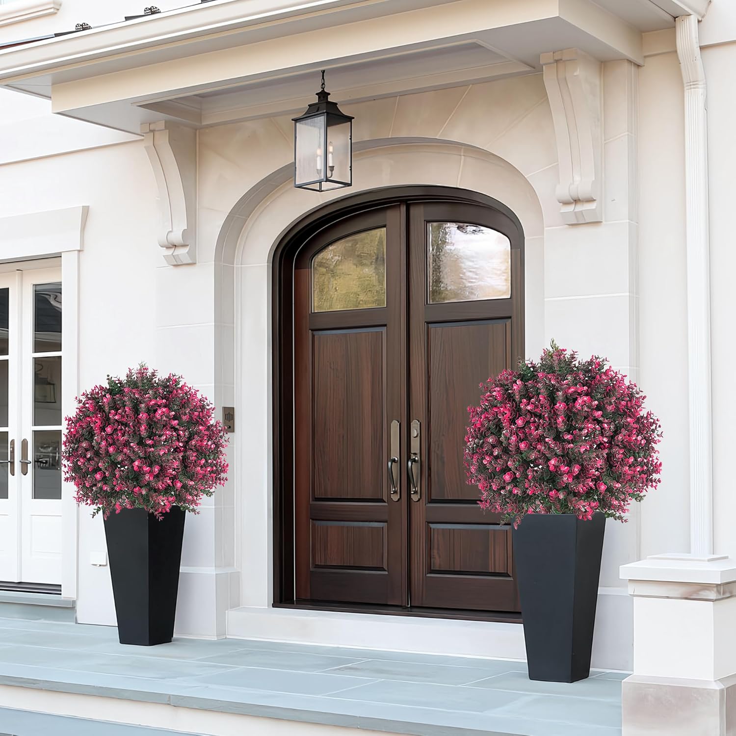 Artificial Rose Boxwood Topiary 27 Inch 2 Pack