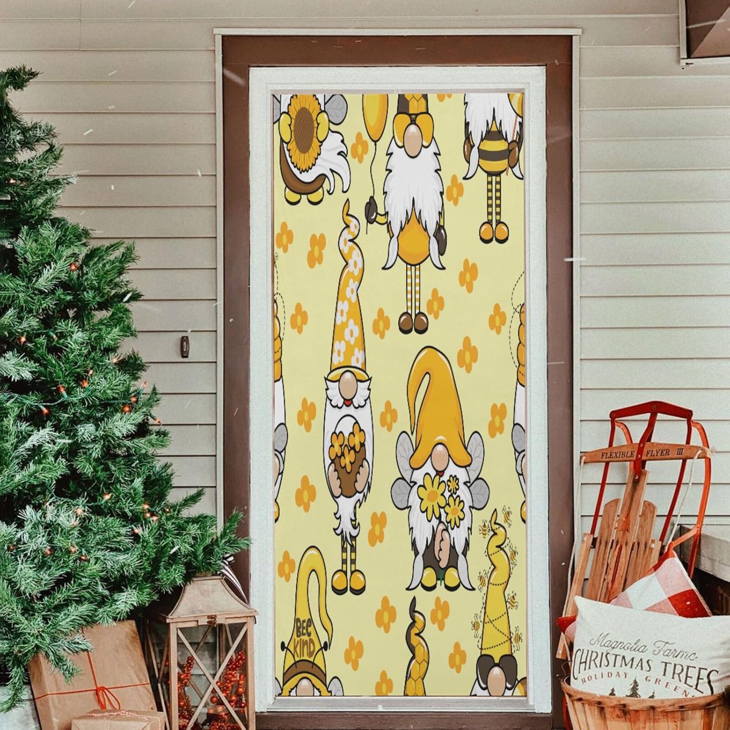 Susiyo Garden Honeybee Gnome Door Cover