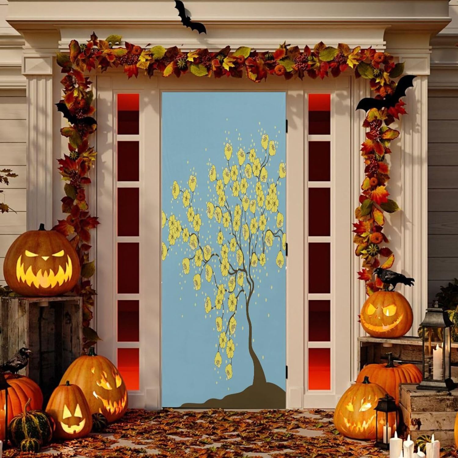 Susiyo Halloween Door Cover with Stretch Fabric 1