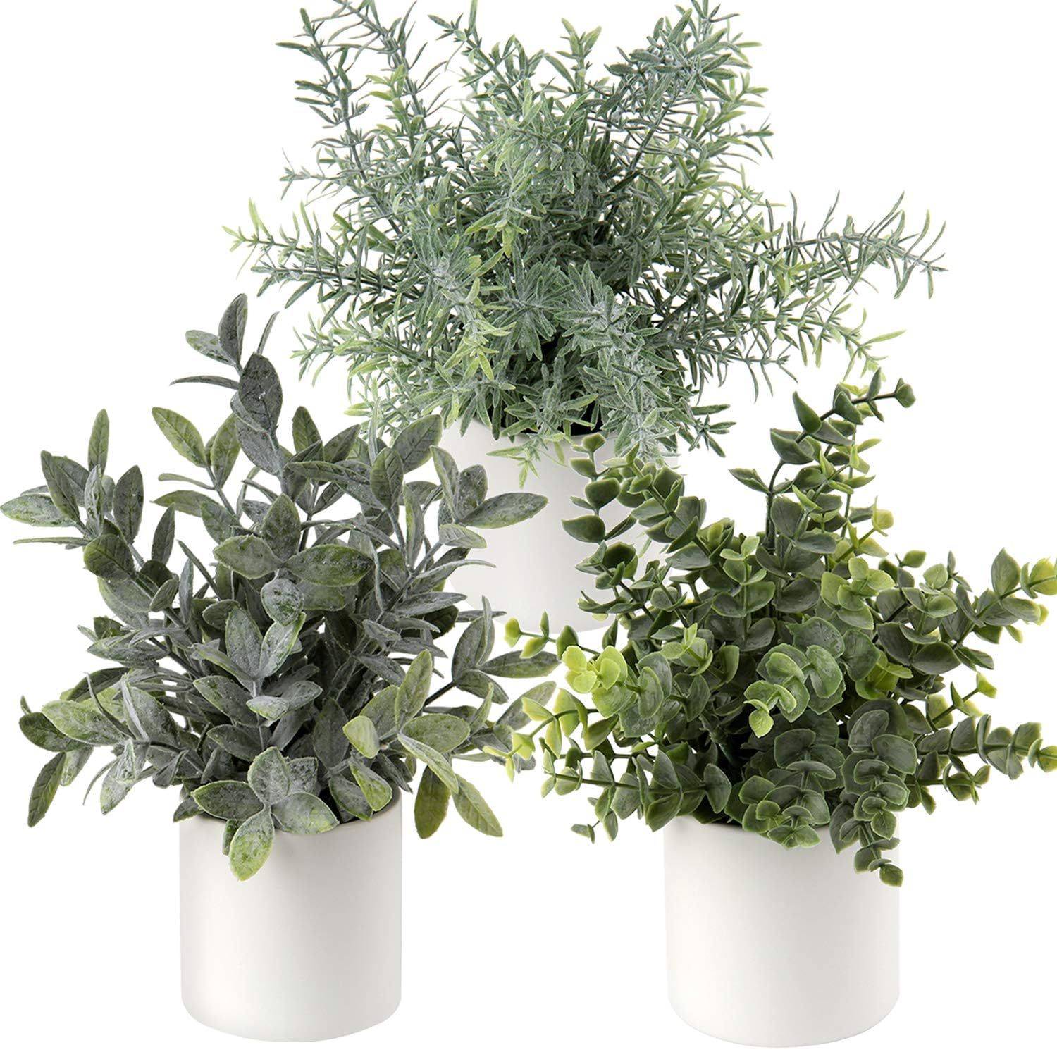 Briful Mini Fake Plants Set of 3 Artificial Greenery